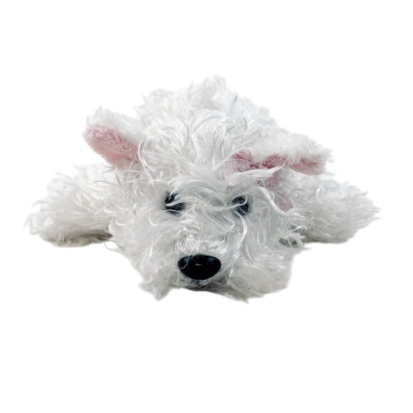 Webkinz White Fuzzy Terrier Ganz Puppy Dog Stuffed Animal Plush Soft Toy No Code - Picture 1 of 11